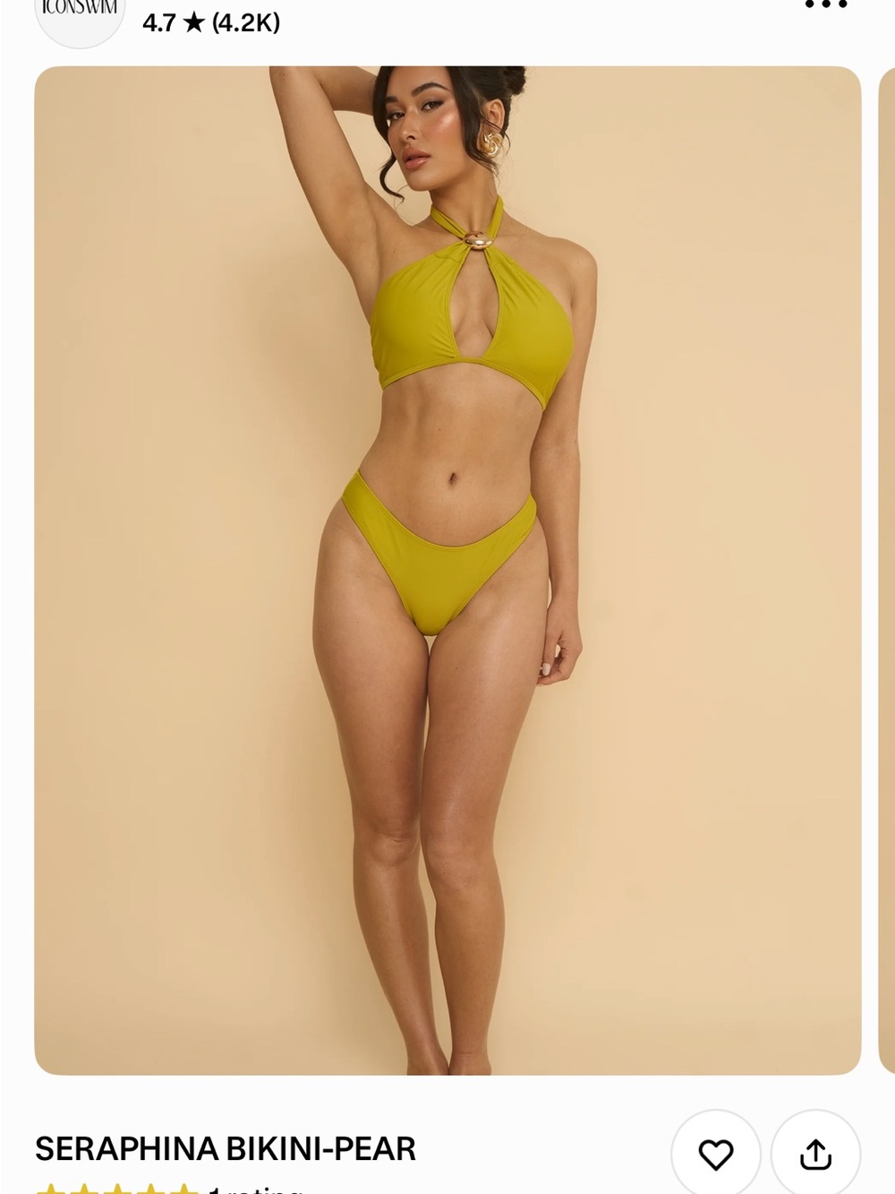Seraphina Halter Bikini Set in Pear Green